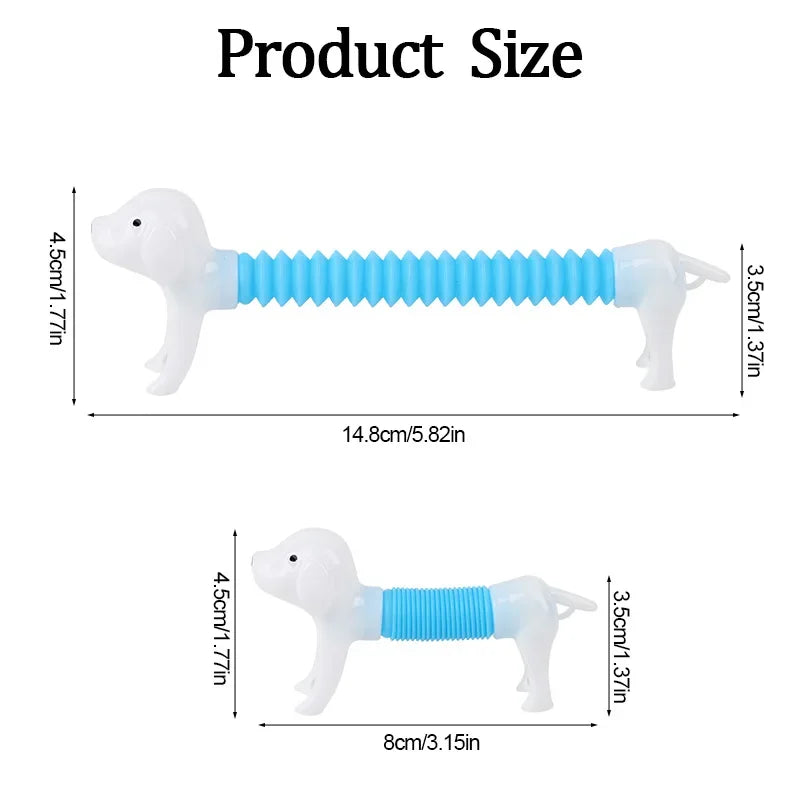 Stretchable Dog Stress Relief Pop Tubes Toy Kids Birthday Party