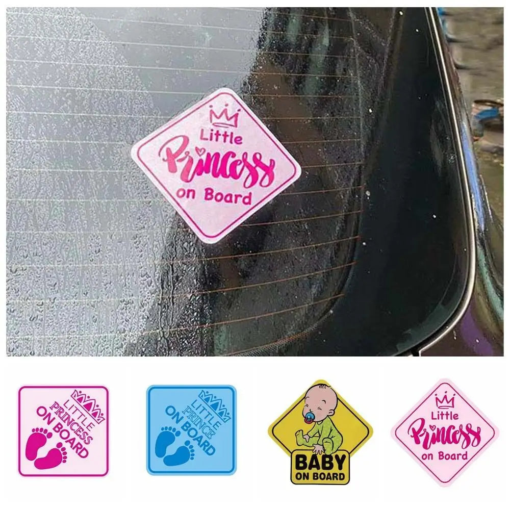 Car Decoration Sticker Baby Board Body Princess Warning Driver Zpaxo
