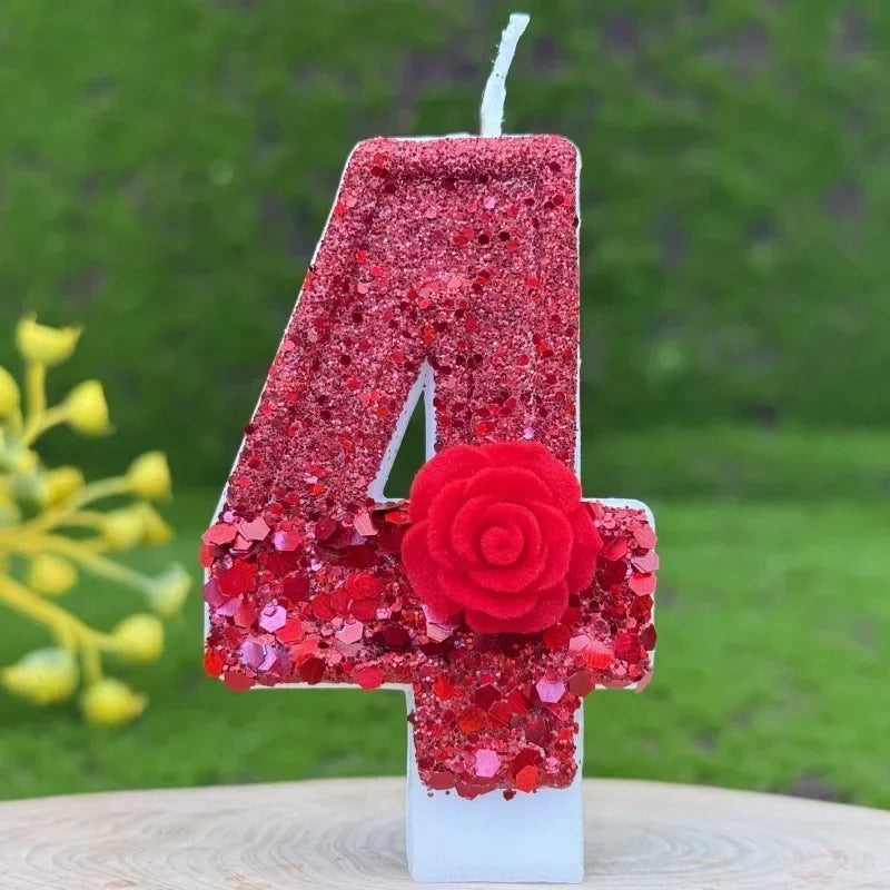 Digital Birthday & Rose Cake Candles – Party & Wedding Decor Cake Decoration Candles Zpaxo 4