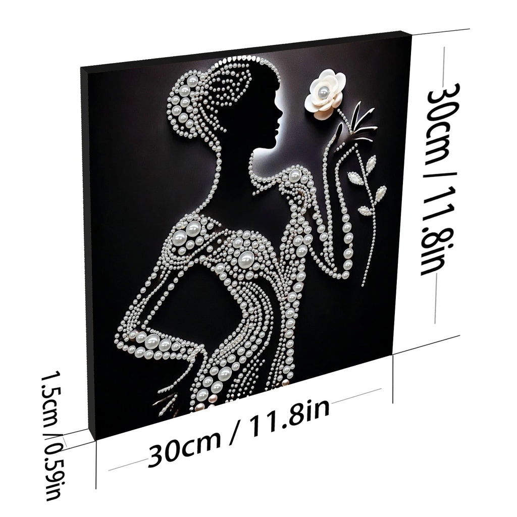 DIY Ladies Pearl Diamond Painting Gem Art 30x30cm Dots Paintings