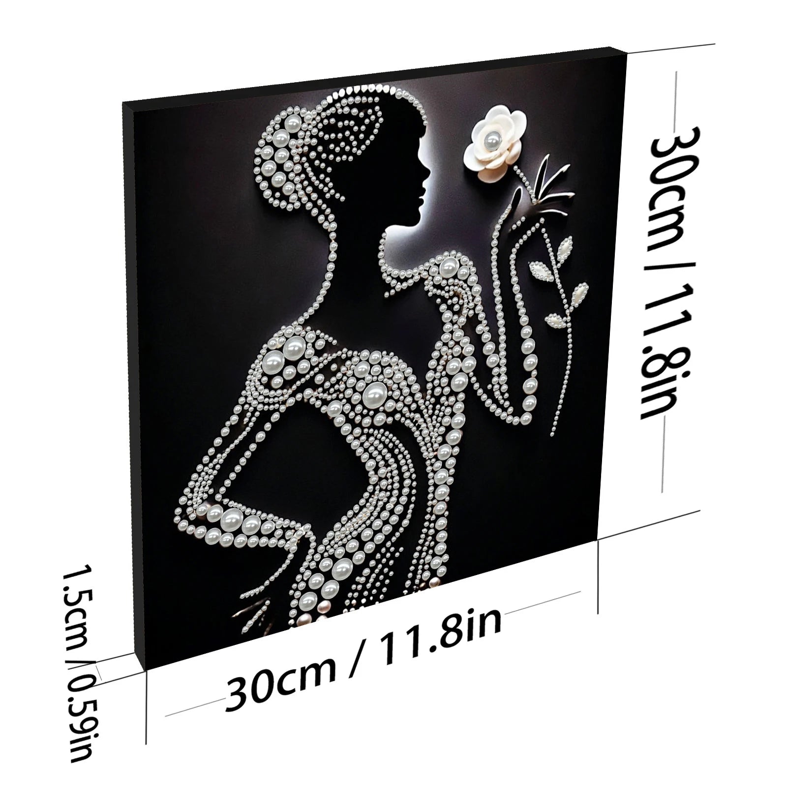 DIY Ladies Pearl Diamond Painting Gem Art 30x30cm Dots Paintings