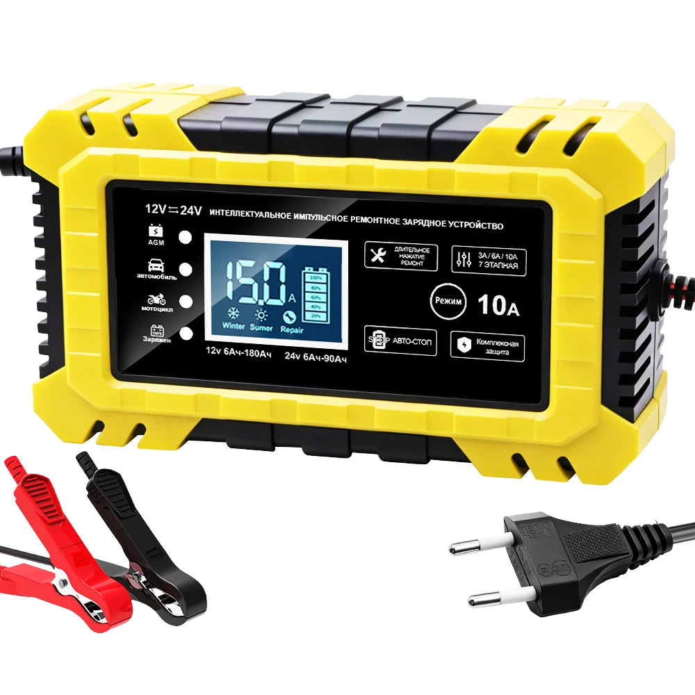Digital LCD Display EU Plug Overvoltage Protection Intelligent Pulse Zpaxo YELLOW