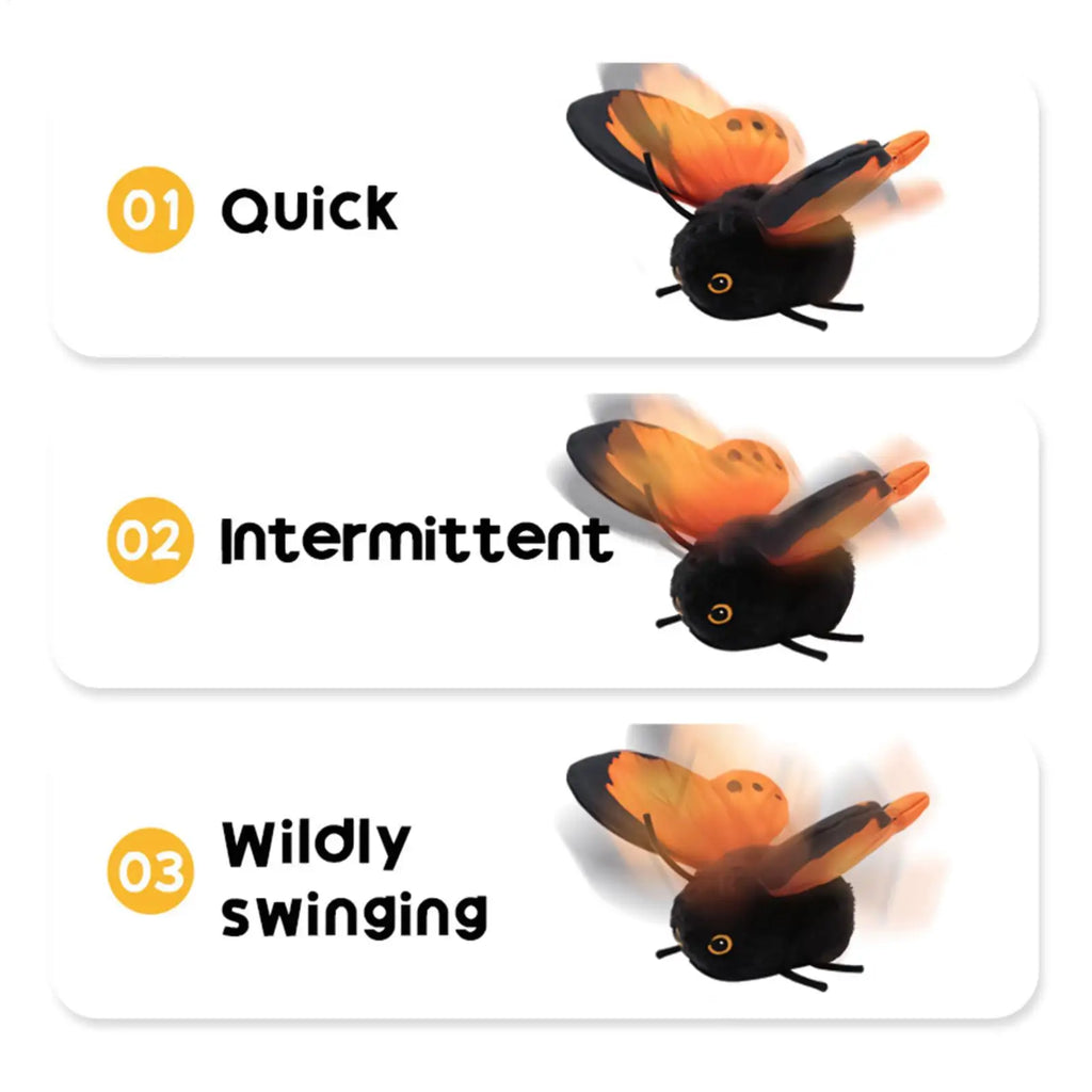 Automatic Cat Toy Mental Physical Exercise Easy Mount Pet Teaser Cat Toy Butterfly For Small Medium Large Breeds Living Room Zpaxo