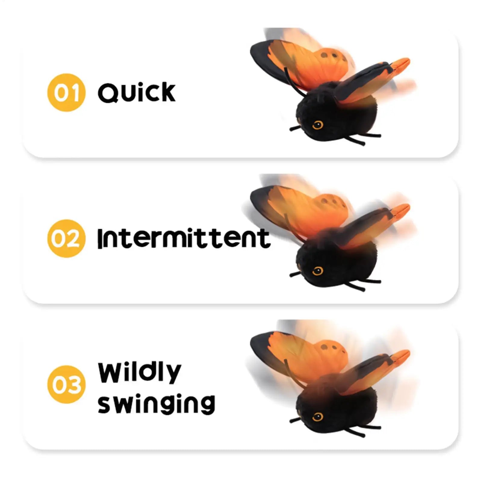 Automatic Cat Toy Mental Physical Exercise Easy Mount Pet Teaser Cat Toy Butterfly For Small Medium Large Breeds Living Room Zpaxo