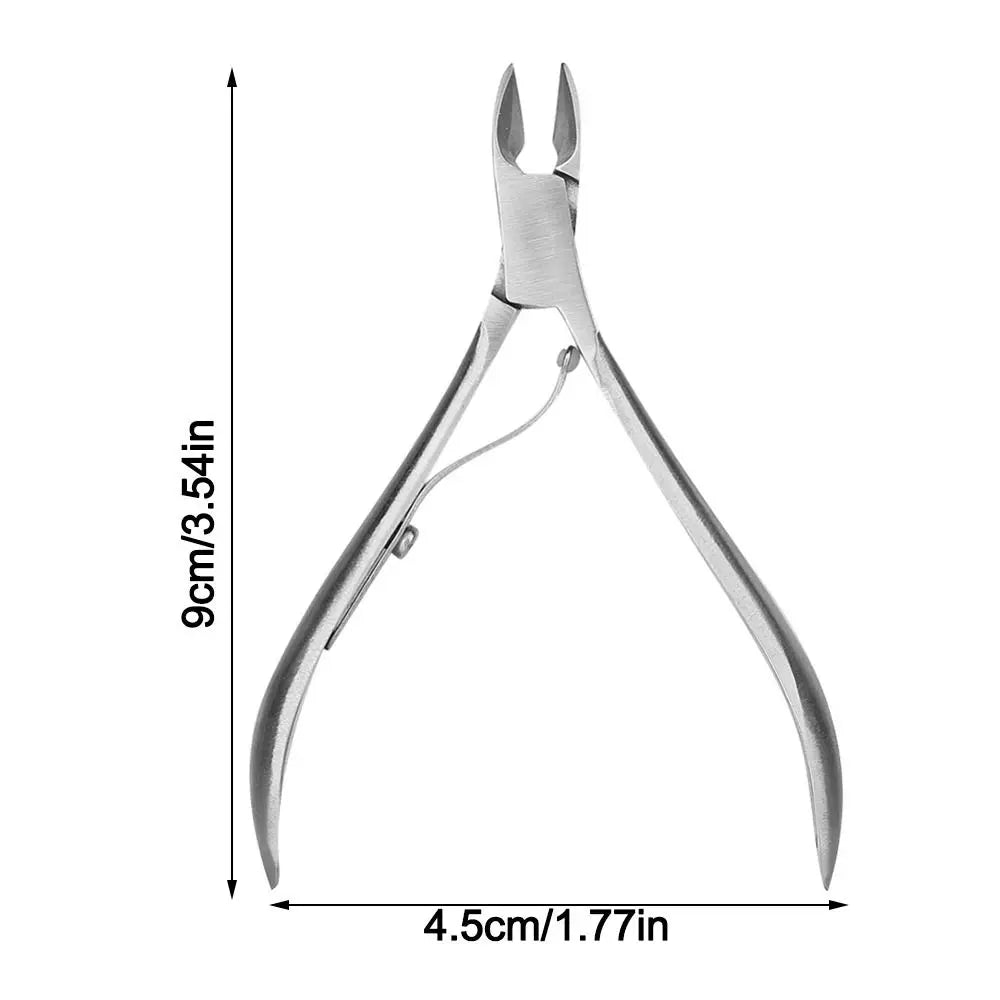 Silver Nail Dead Skin Removal Clipper Small Cuticle Nippers Bevel Mouth Design Cuticle Trimmer Plier Spring Handle Zpaxo