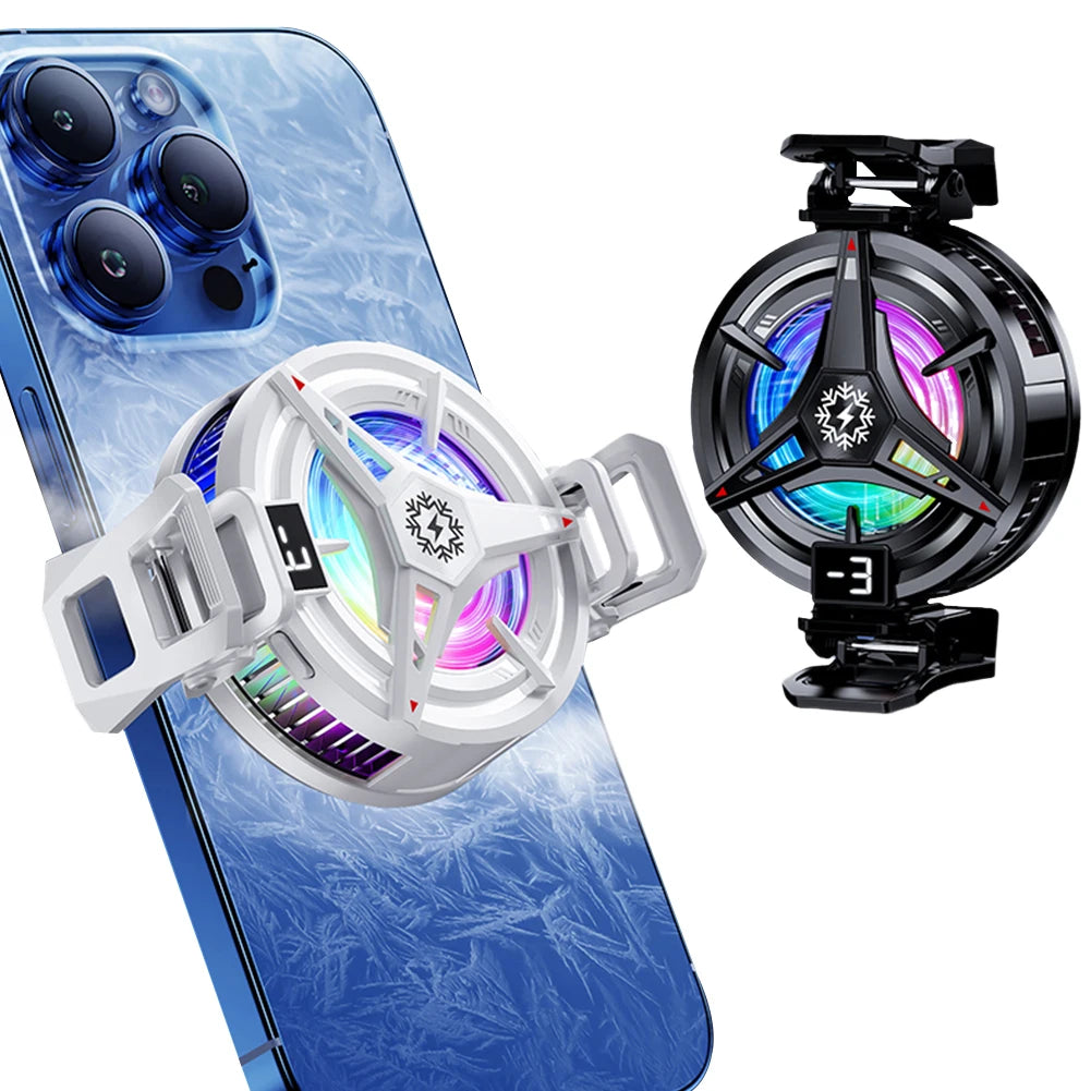 2 in 1 Magnetic/Back-clip Mobile Phone Semiconductor Cooling Radiator Silent Mobile Cooling Fan for Android iPhone Cool Heatsink Zpaxo