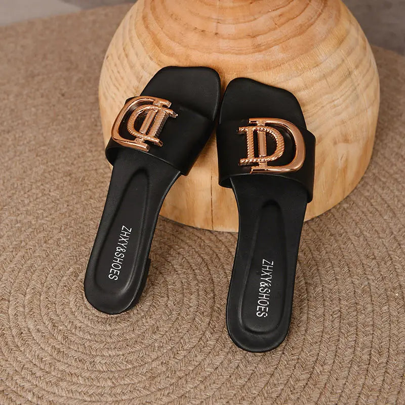 Slipper for Women 2023 Summer New Beach Shoes Slippers Women Flat Non-slip Sandales Femmes été Slides Women Zpaxo