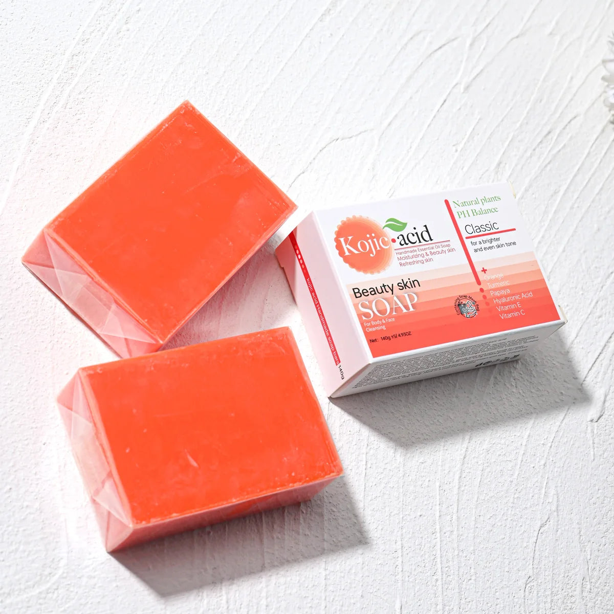 Turmeric Kojic Acid Glutathione Handmade Brightening Soap Handmade Bar Soap Zpaxo 140G HZ Kojic acid