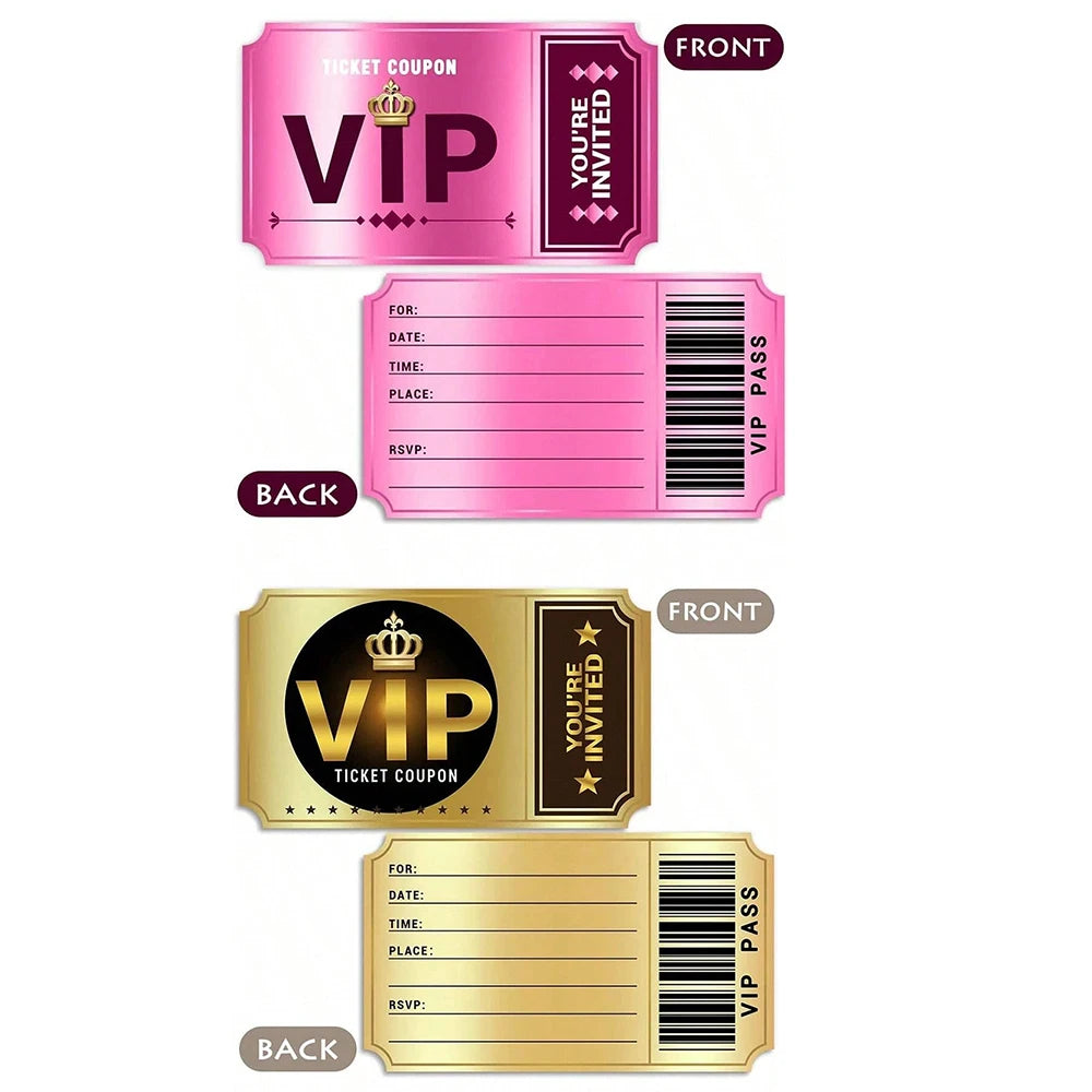 2/12/24Pcs Party Invitations Cards With Envelopes Theme Party Birthday Celebration Movie VIP Party Invitations Zpaxo