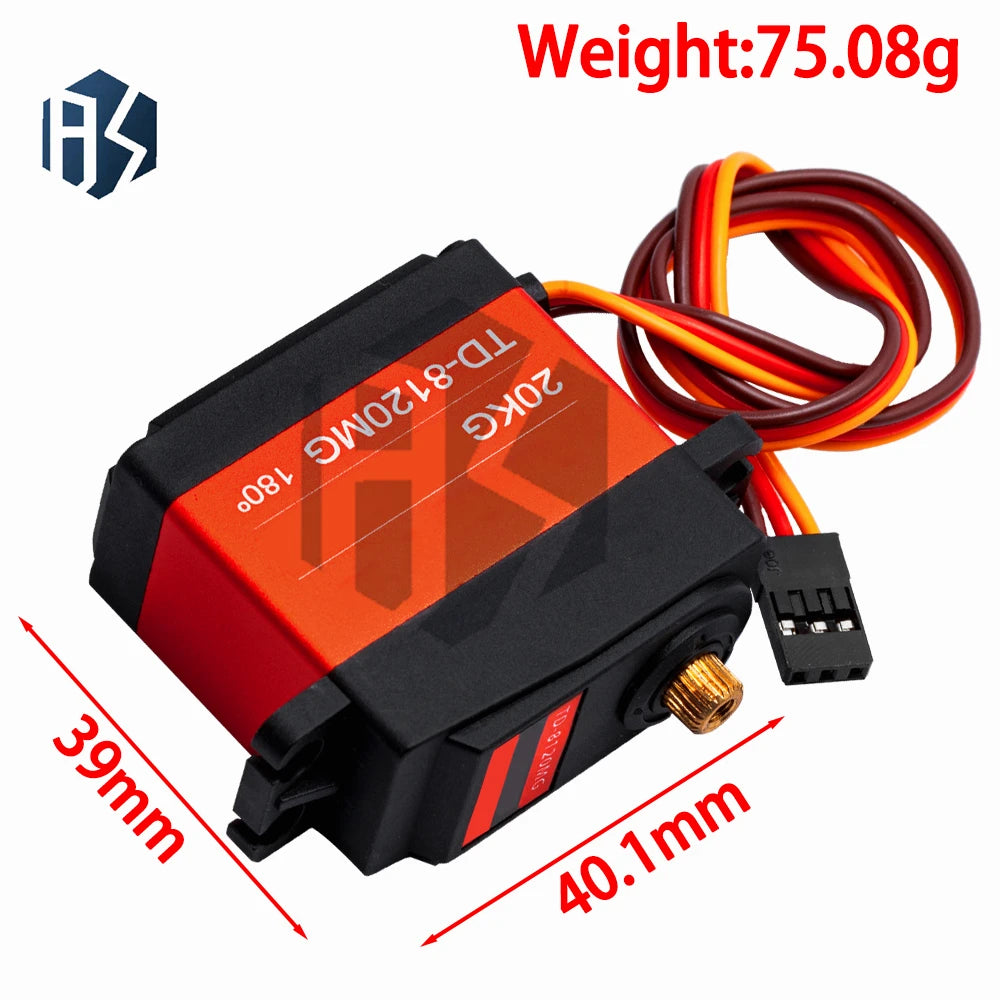 IP65 Waterproof Digital Servo TD-8120MG Torque Metal Gear 180 Zpaxo