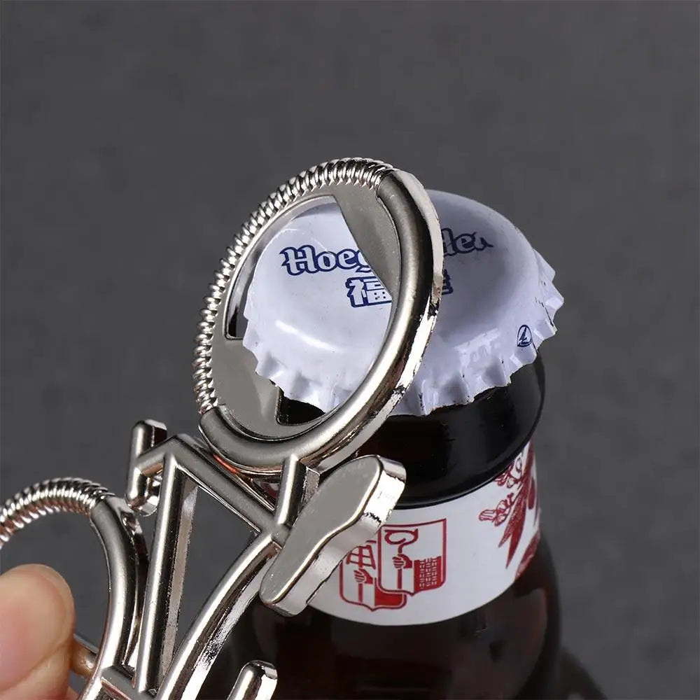 Bar Tool Metal Bicycle Keychain Bike Shaped Multifunctional Bottle Opener Keyring Fashion Portable Bike Key Rings Father's Day Zpaxo
