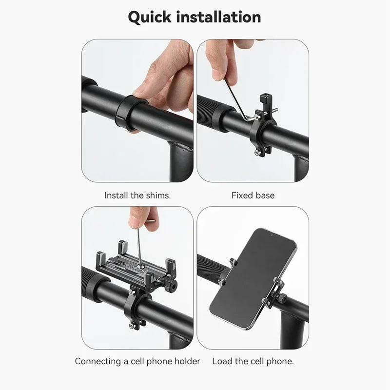 Aluminum Alloy Bicycle Phone Holder Motorcycle Electric Smartphone
