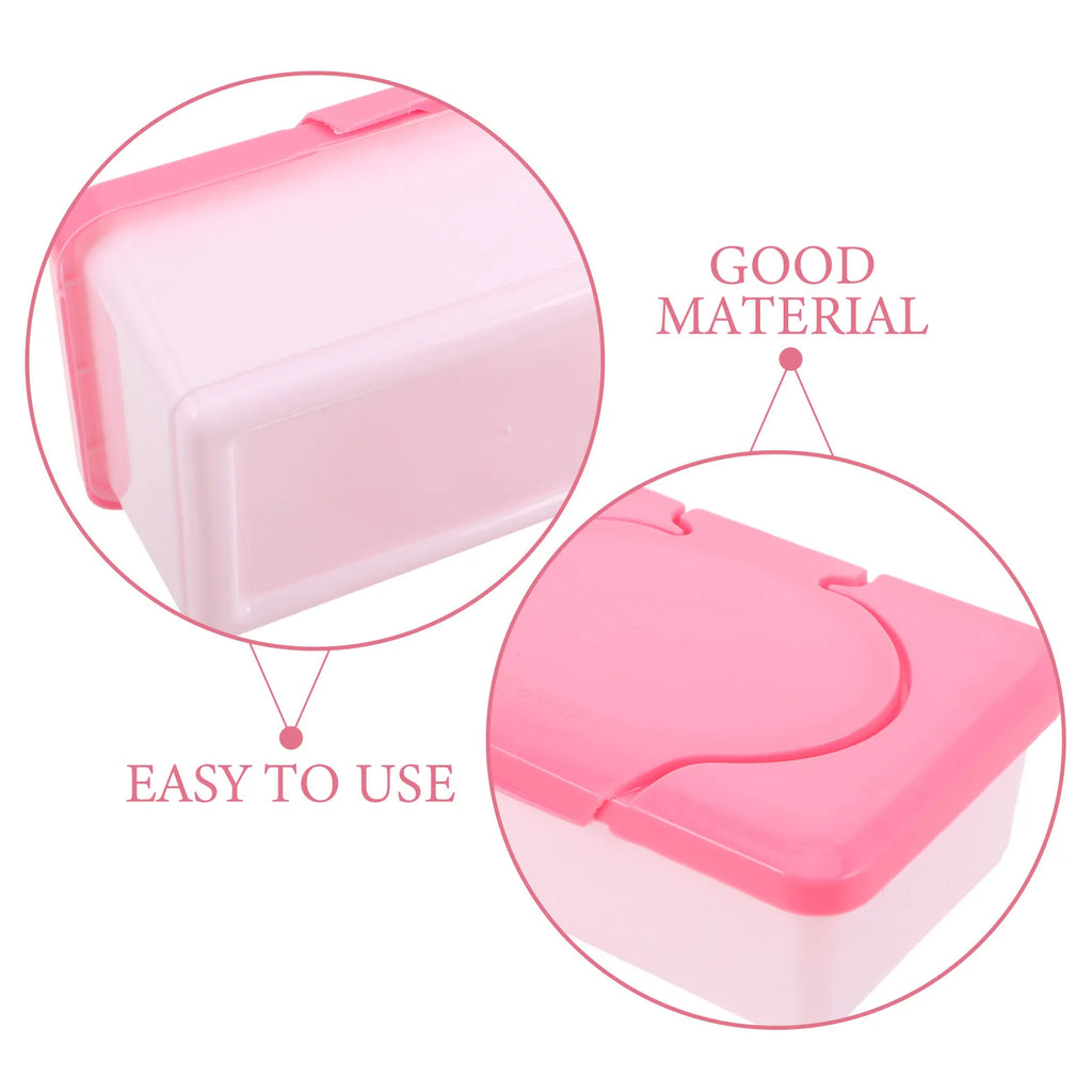 Compact Portable Wipe Dispenser Large Capacity Moisture Retaining Lid