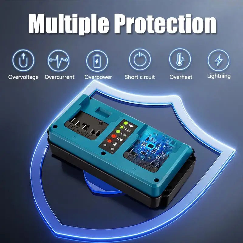 2-Port 14.4V–18V Li-Ion Battery Charger Station | BAT609