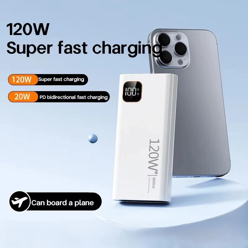 500000mAh Power Bank Portable Super Fast Charge Power Bank Large Capacity Digital Display Battery For iPhone Samsung Zpaxo