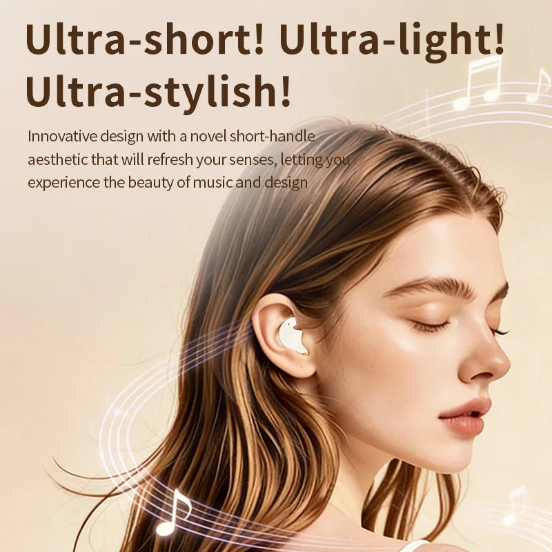 Bluetooth 5 4 Wireless Headphones TWS In-ear Invisible Sleep Earbuds Zpaxo