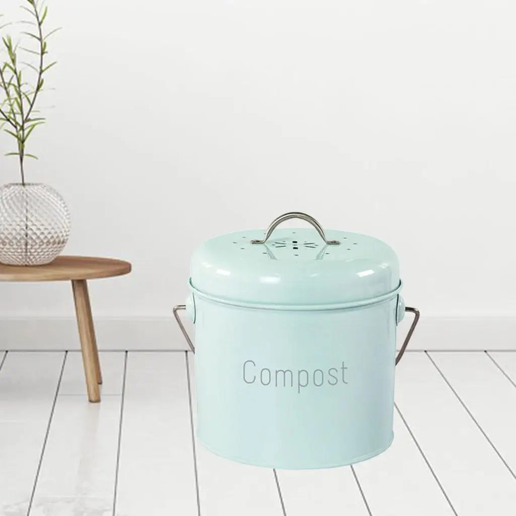 Garden Compost Bin Bucket Candy Carrying Handle Pail Rust Proof Zpaxo