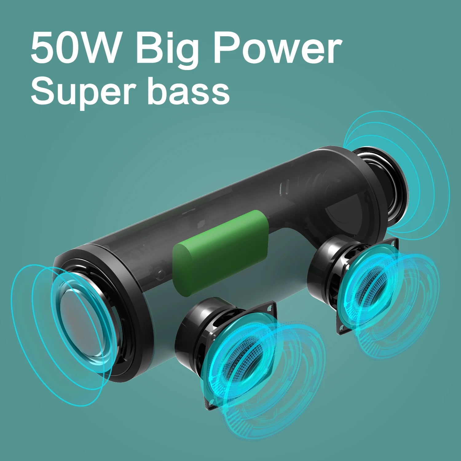 XDOBO Bluetooth Speaker 50W Portable Speaker Subwoofer BT TF Play Heavy Bass 6600mAh Power Bank For Smartphone Outdoor Hiking Zpaxo