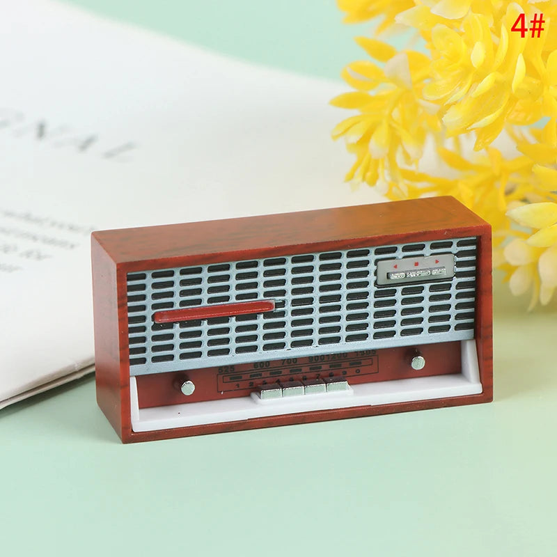 ▶1Pc 1:12 Dollhouse Miniature Radio Model Zpaxo Style4