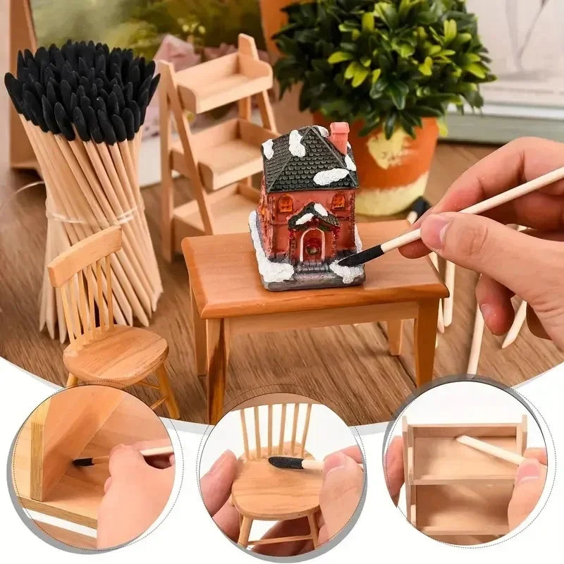 10-100PCS Fine Detailing Sanding Sticks Matchstick Twigs Durable Sanding Tools for Plastic Models,Wood Polishing & Hobby DIY Zpaxo