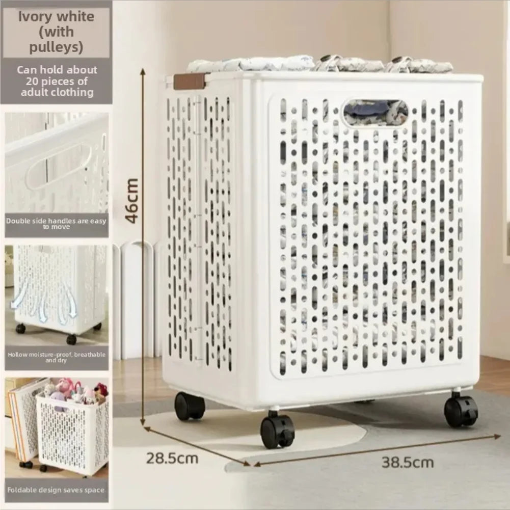 Dirty Basket Foldable Dirty Clothes Basket Dirty Clothes Storage Basket Laundry Basket Bathroom Toilet Clothes Artifact Zpaxo WHITE L