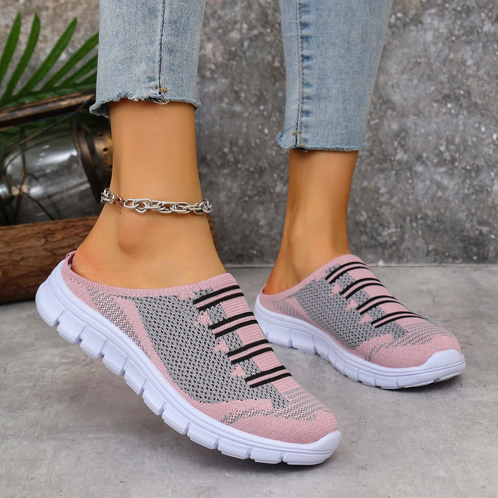 Slippers Female 2025 Lightweight Round Toe Women Mules Flats Soft Zpaxo