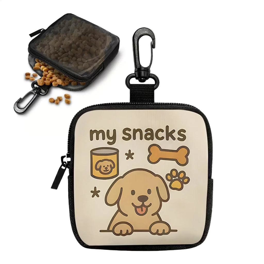 Portable Dog Treat Bag With Hook And Zipper Pet Training Pocket Puppy Pet Training Outdoor Walking Bag Dog Training Accessory Zpaxo