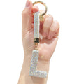 Full Diamond English Letter Keychain Z Crystal Uppercase Pendant