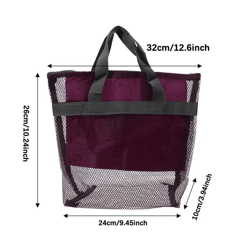 Mesh Toiletry Travel Bag Portable Handheld Makeup Organizer Cosmetics