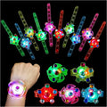 12Pcs LED Luminous Spinner Bracelets Kids Birthday Party Favors Pinata Goodie Bag Filler Luminous Party Supplies Christmas Gifts Zpaxo 12pcs