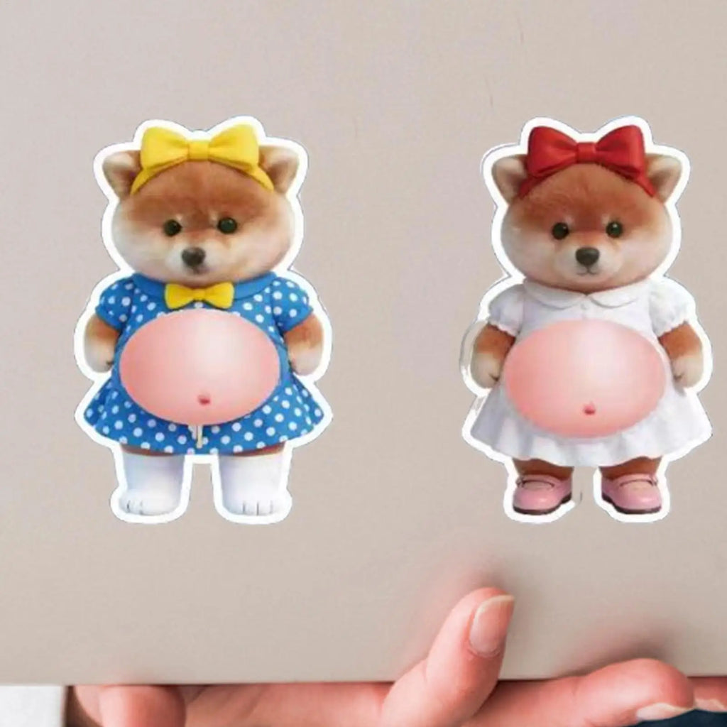 Cartoon Stickers 2 Soft Belly Sensory Decals Kids 3D Squeeze Toy