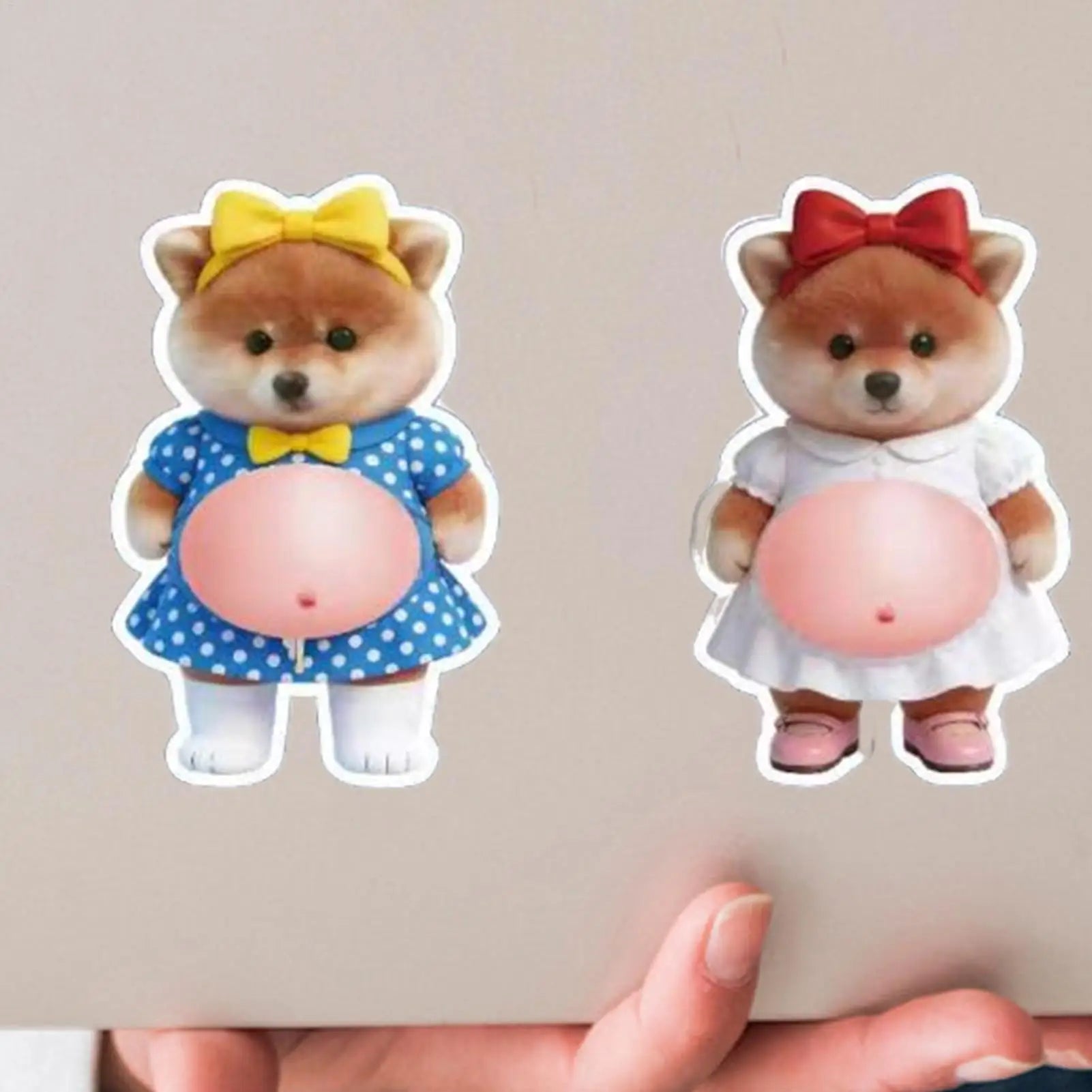 Cartoon Stickers 2 Soft Belly Sensory Decals Kids 3D Squeeze Toy
