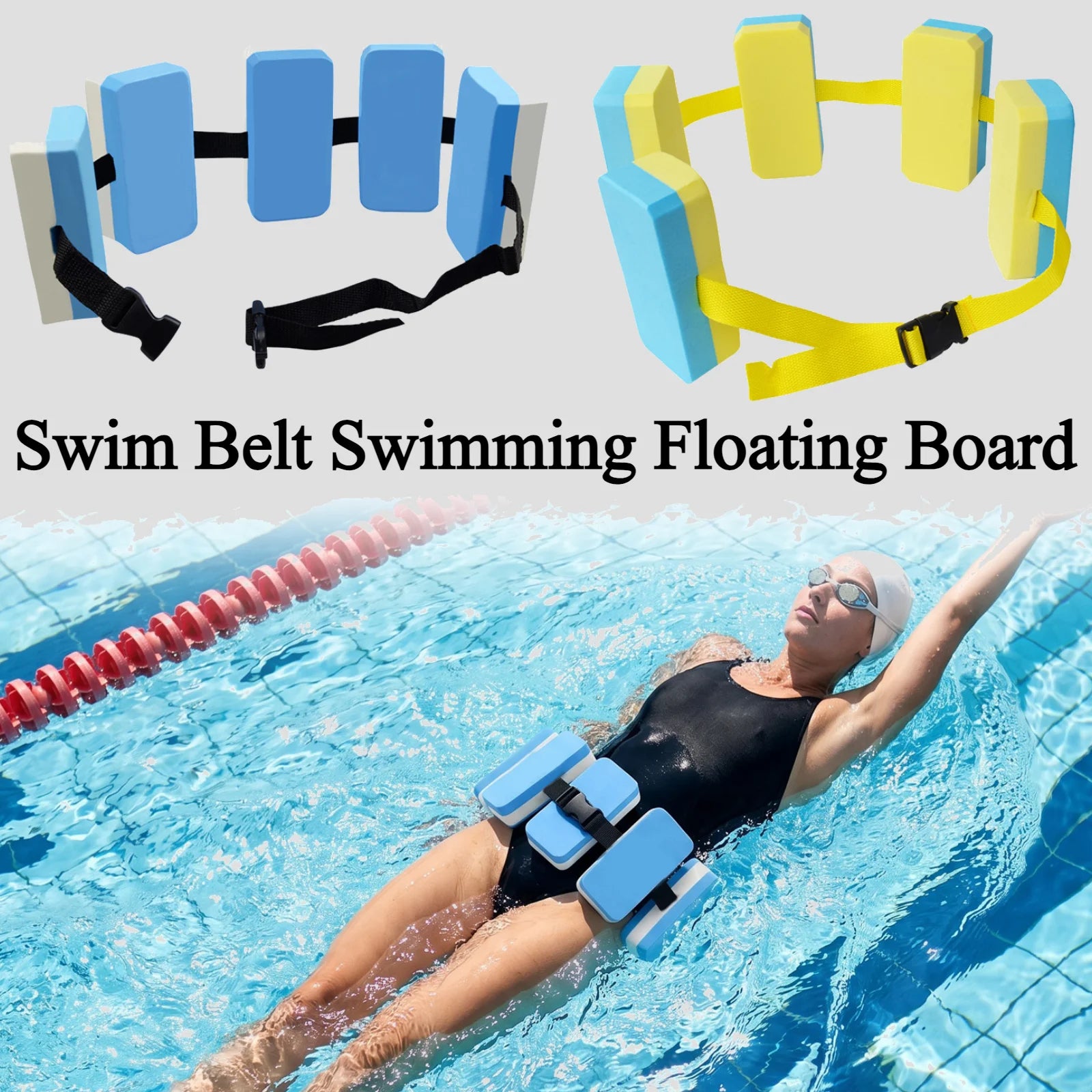 Kids Flotation Belt EVA Foam Swimming Floating Board Adjustable Strap