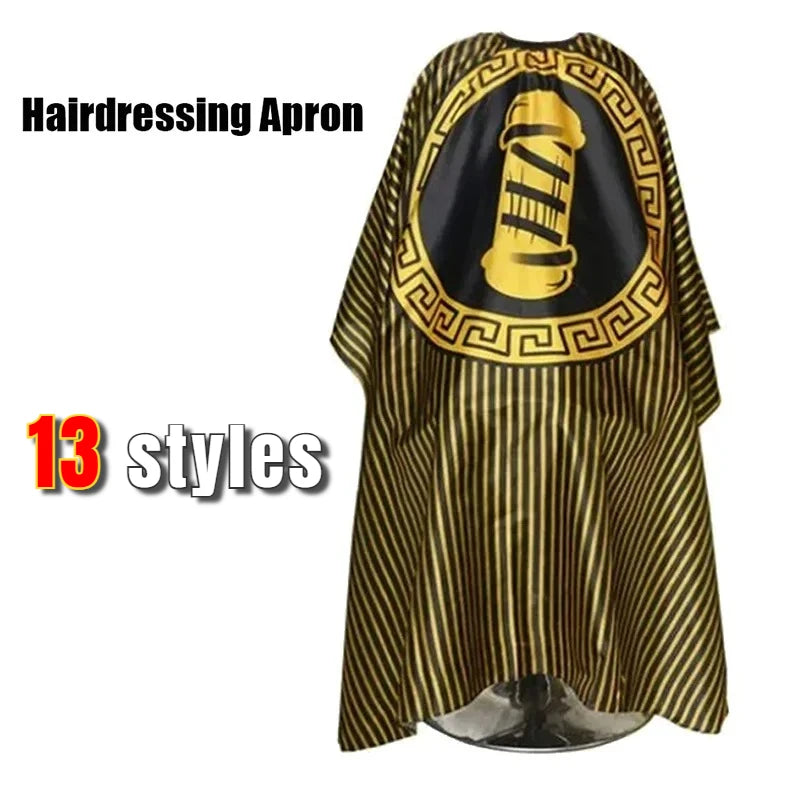 2026 Hot Sale！Hairdressing Coth Pattern Cutting Hair Waterproof Cloth Salon Barber Cape Professional Hair Stylist Retro Aprons Zpaxo