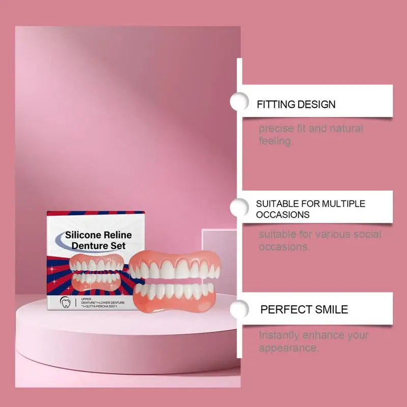 Silicone Denture Relines Kit – Natural Fit for Adults Denture Reline Kit Zpaxo