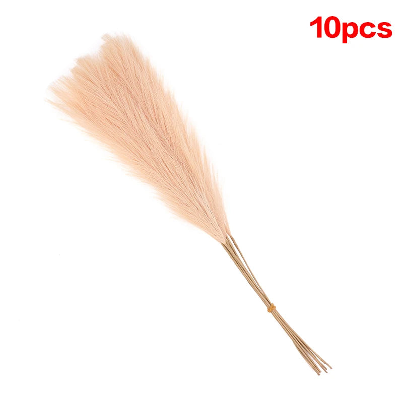 10 Units/Lot 55cm Cute Decoration Fake Flower Reed Plant Simulated Artificial Pampas Christmas Wedding Party Fluffy Reed Grass Zpaxo Red 10pcs