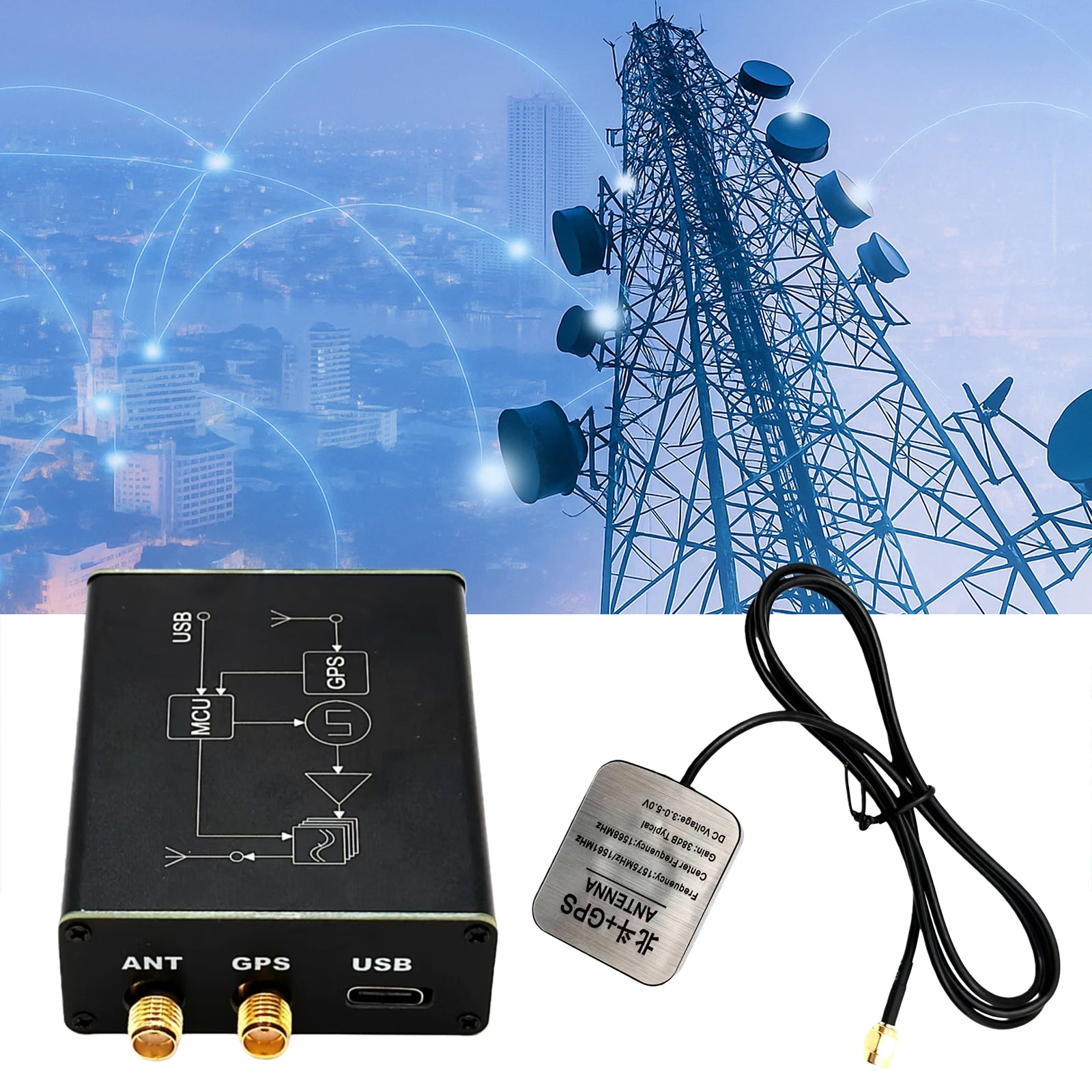 1-30MHz SI5351 WSPR Transmitter Device TCXO GPS Automatic QTH