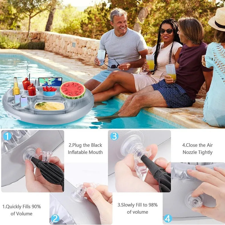 Inflatable Avocado Ice Bucket Drink Holder Hawaii Theme Party Summer Zpaxo