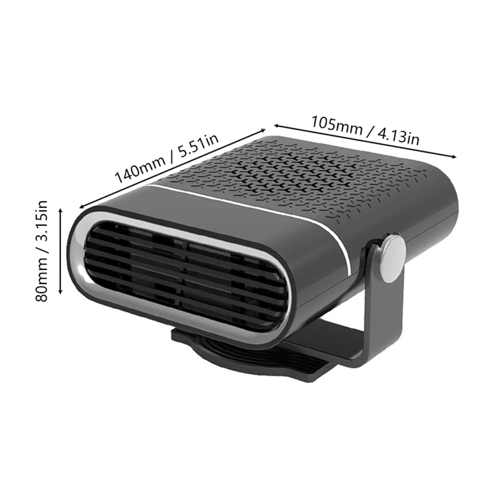 12V/24V Window Windshield Defogging Defrosting Heater Automatic Heater Non-slip Base for Car Camping Travel Winter Fast Heating Zpaxo