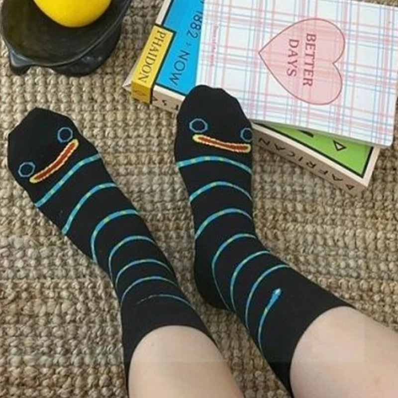Cute Socks Creative Garden Eel Mid Weat Anti Odor Breathable Shark Zpaxo A3