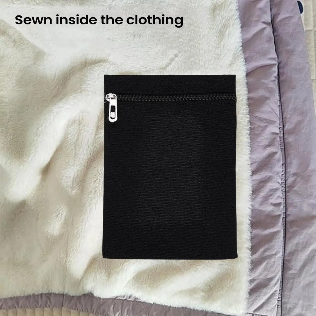 Security Pockets Clothing Sew Zipper Pocket Anti Theft Hidded Jacket