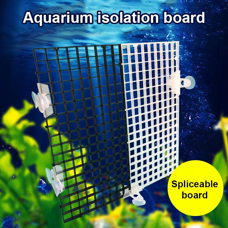 Filter Grid Bracket Bottom Divider Plate Filter Plate Detachable Spliceable Fish Tank Isolation Plate Upper Cover Net Bottom Zpaxo