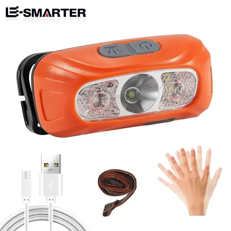 ESMARTER COB LED Rechargeable Sensor Headlamp – Camping Fishing