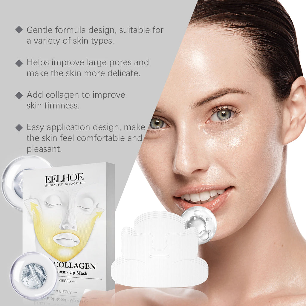 Deep Collagen Retinol Firming Mask Lifting Tightening Facial Skin Lighten Fine Lines Smooth Natural Hydrating Translucent Mask Zpaxo