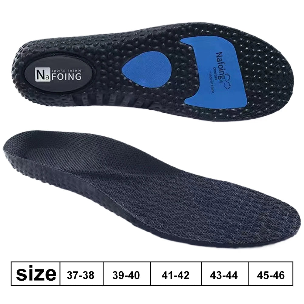 High Elastic Insoles Comfortable Shock Absorbing Insoles Sweat Absorbent U Shaped Shoes Pads for Plantar Fasciitis Zpaxo