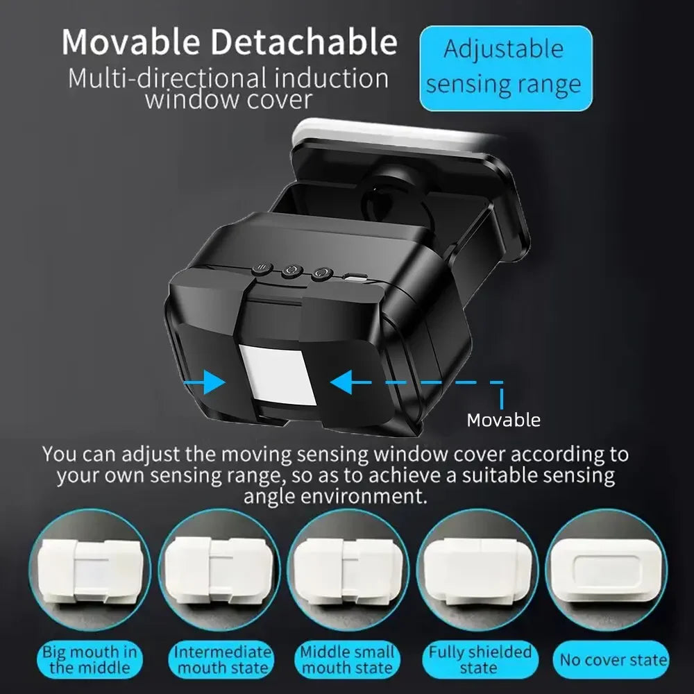 Wireless Guest Welcome Chime Alarm Door Bell PIR Motion Sneosr Shop Zpaxo