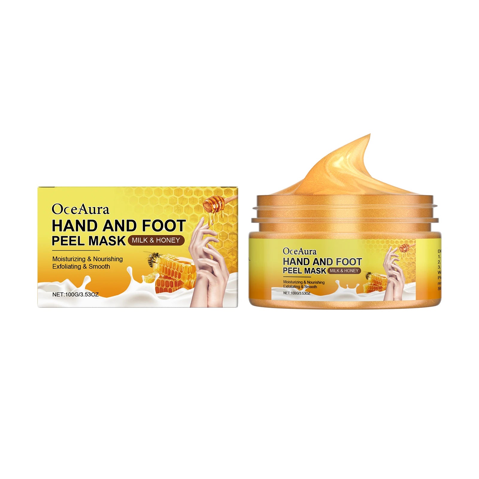 Exfoliating Hand Foot Mask Moisturizing Improve Rough Dryness Heel Cracked Care Remove Callus Dead Skin Soft Smooth Skin Care Zpaxo 100g Boxed