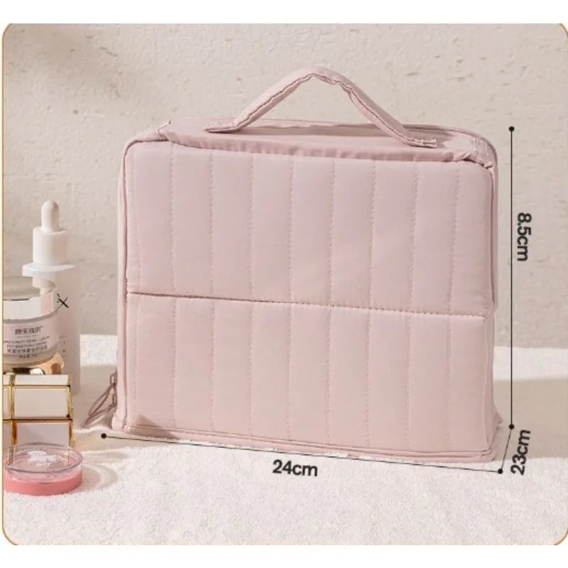 Zpaxo Large Waterproof Makeup Bag – Partitioned Travel Organizer Travel Makeup Bag Zpaxo