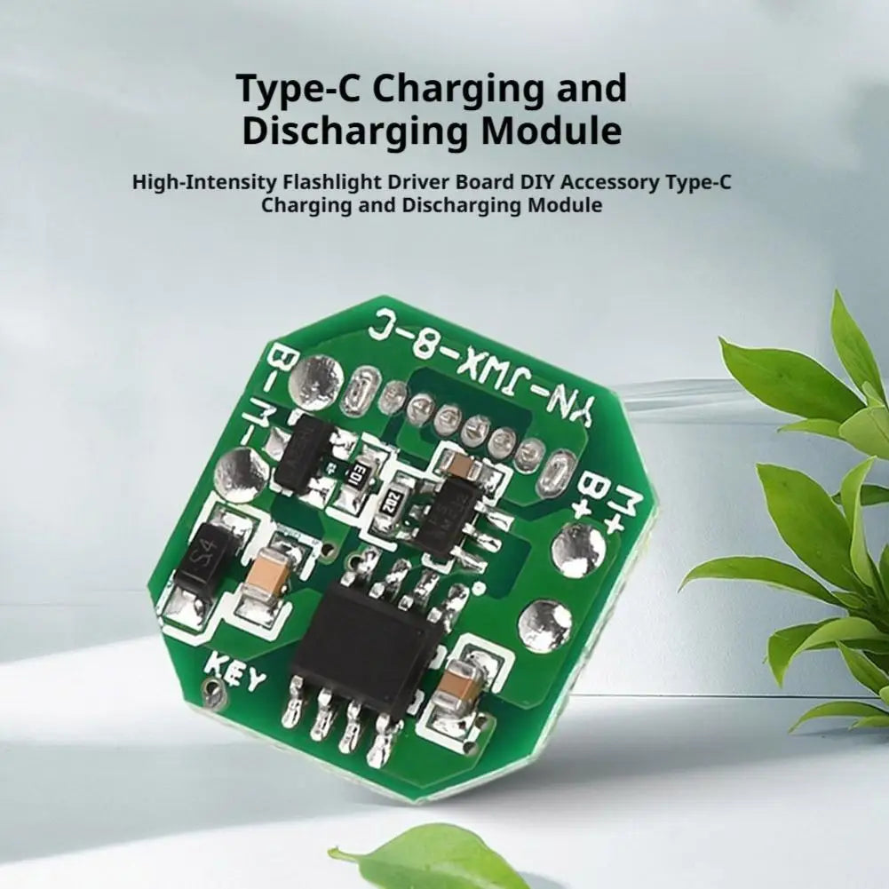 All-in-One Flashlight Driver Module Type-C Charging 18650 10W LED LED Driver Module Zpaxo