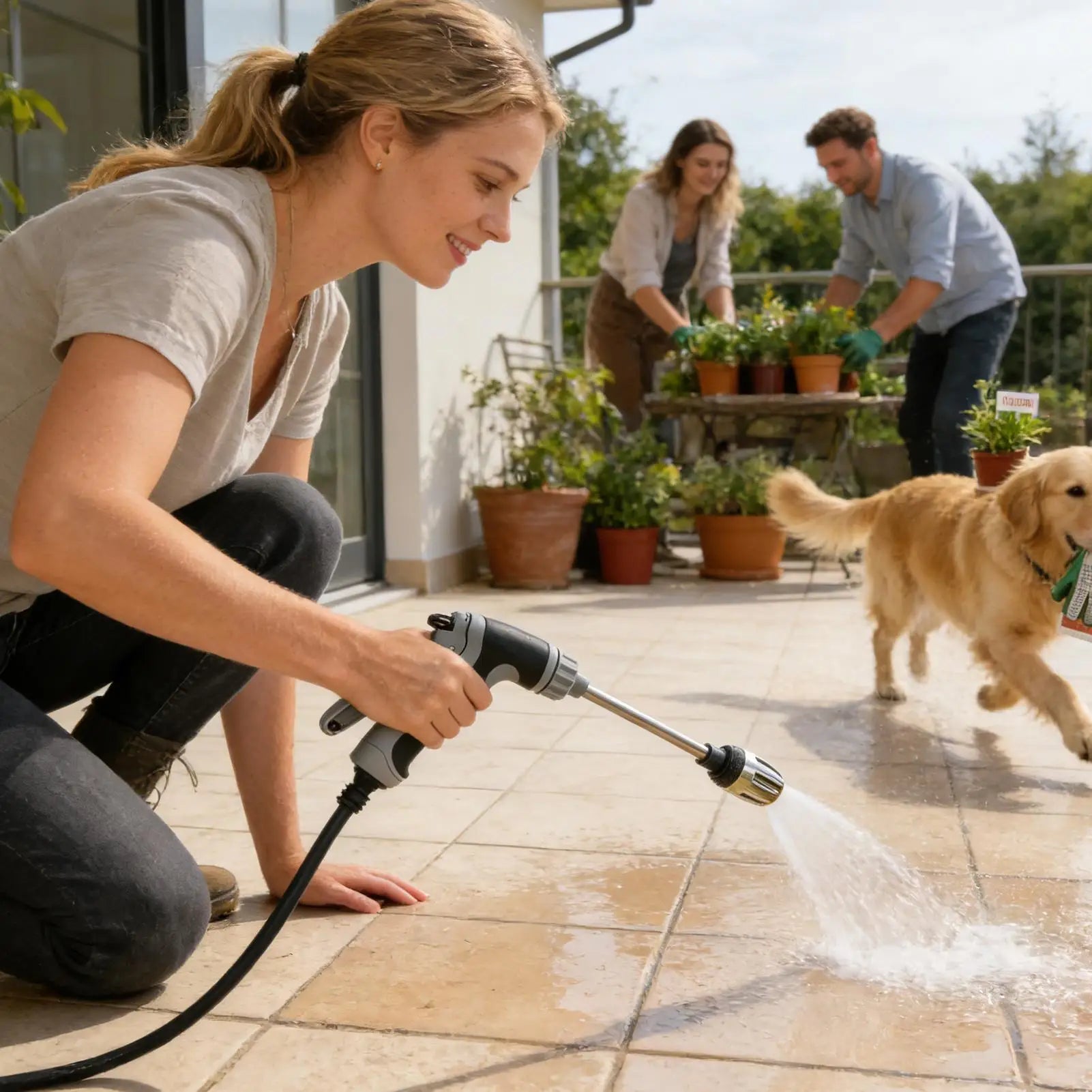 Water Pressure Washer Adjustable Nozzle Non-slip Portable Car